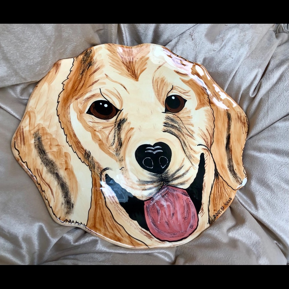 Beautiful Dog Head Platter